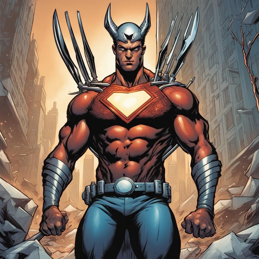 Comic Book Superhero with Sporks