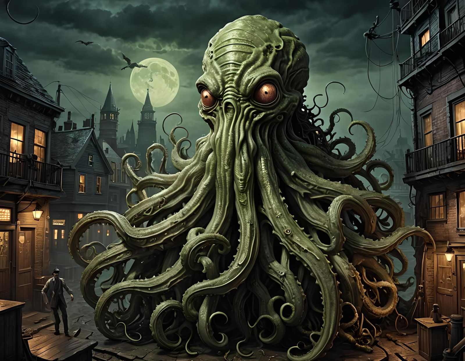 Cthulhu Slumbers in R'lyeh: An Eldritch Vision
