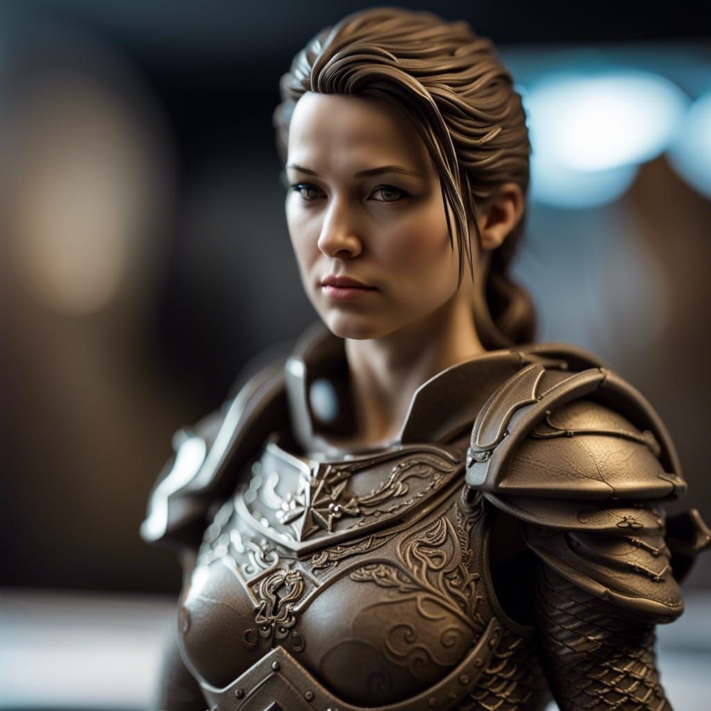 Hyperrealistic 3D Printed Female Warrior Model