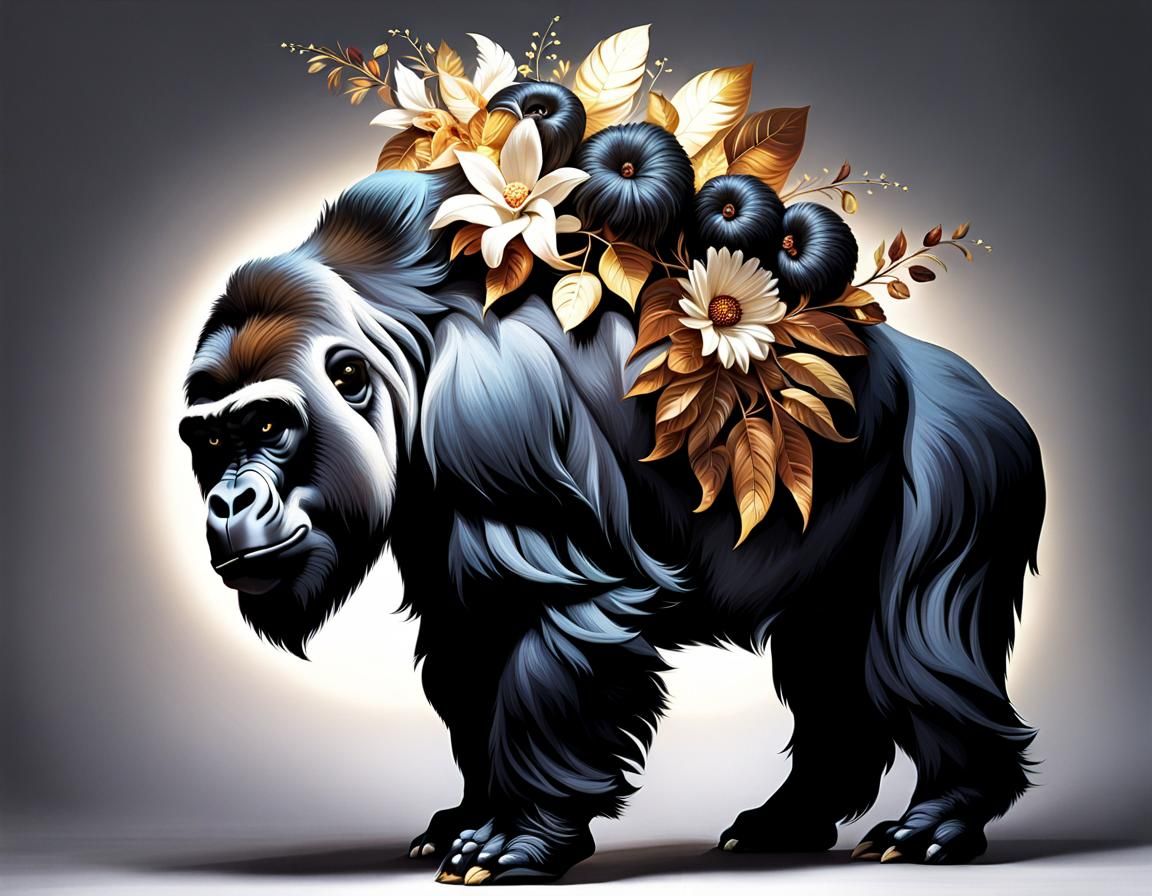 Elegant Gorilla Goat Hybrid Animal