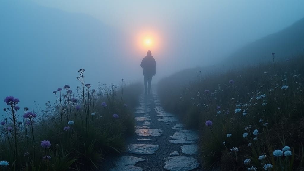 Mystical Yorkshire Dales Path in Romantic Style