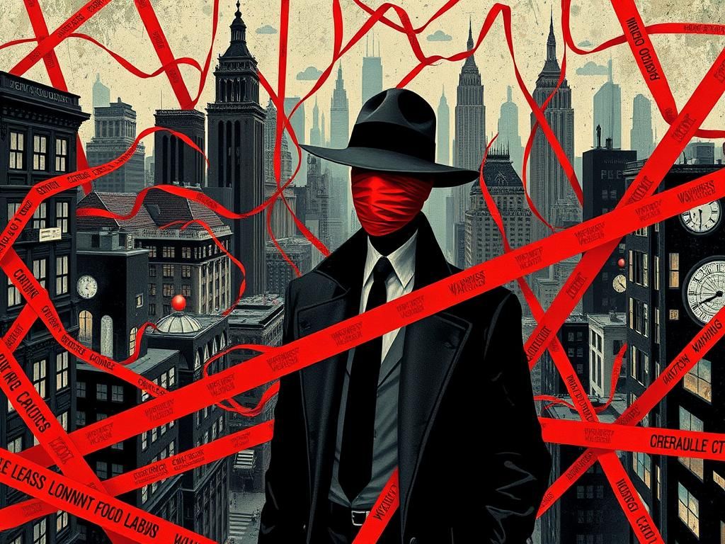 Surreal Art Deco City Maze in Vector Art Style