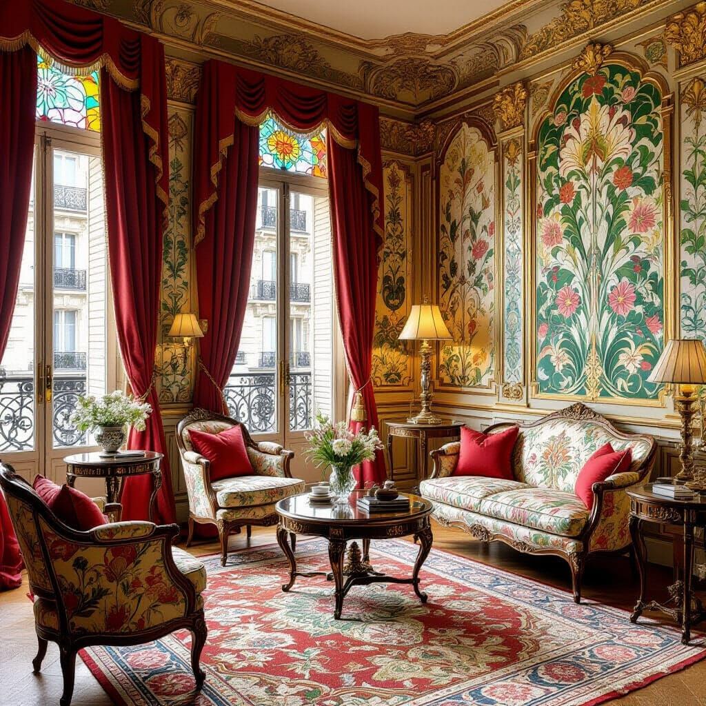 Art Nouveau Paris Living Room 1898