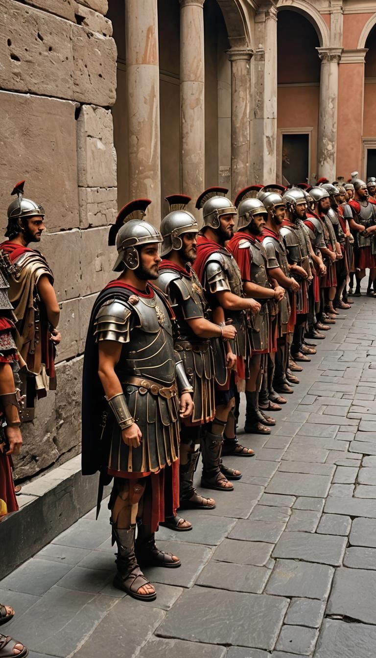 Roman Centurions Visit Rome Exhibit