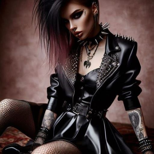 Gothic Punk Rebel in Dark Fashion
