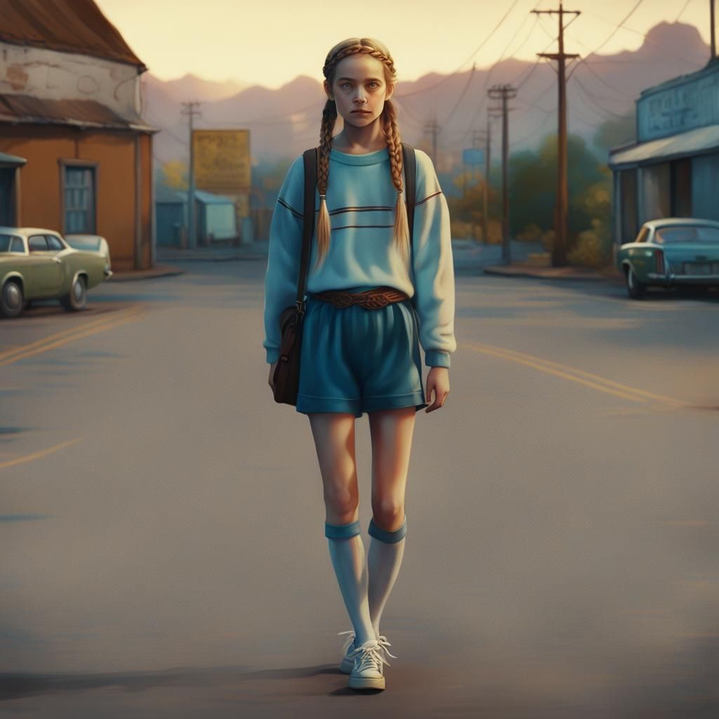 Fair-Skinned Girl Portrait in Cinematic Film Style