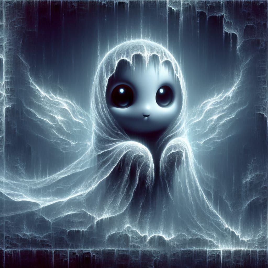 Ethereal Glowing Creature in Gothic Art Style