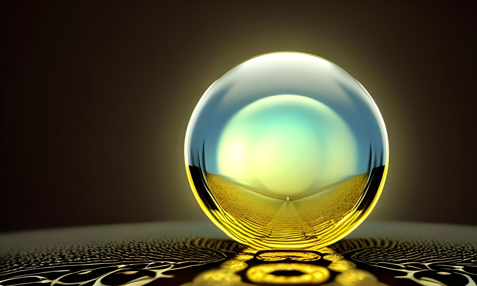 Detailed Crystal Ball in Exotic Photorealistic Style
