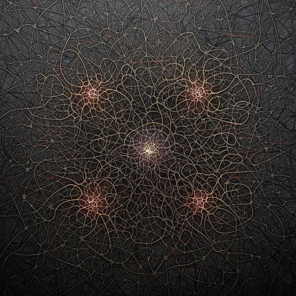 Grimdark Geometric Abstract in Occult Style