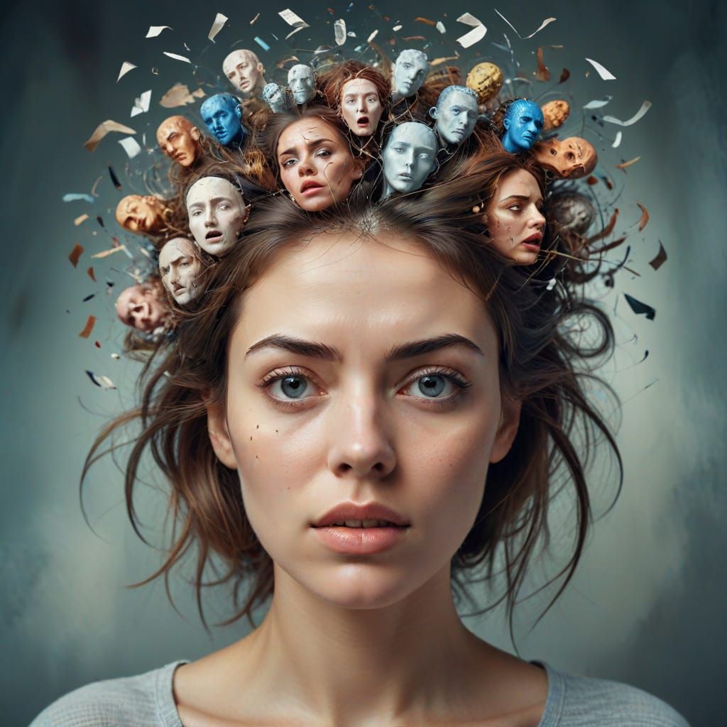 Surreal Portrait of Inner Turmoil