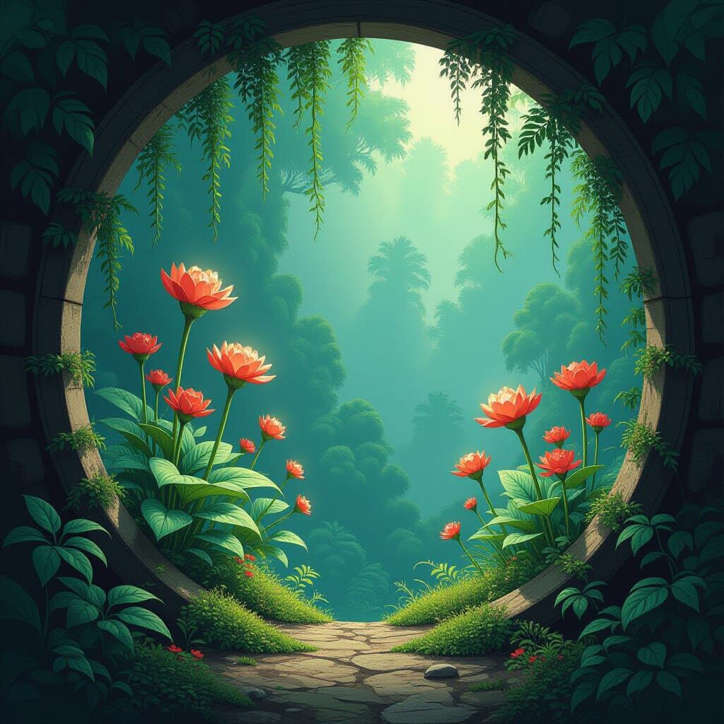 Botanical Wonders in Hidden Places: Detailed Fantasy Art
