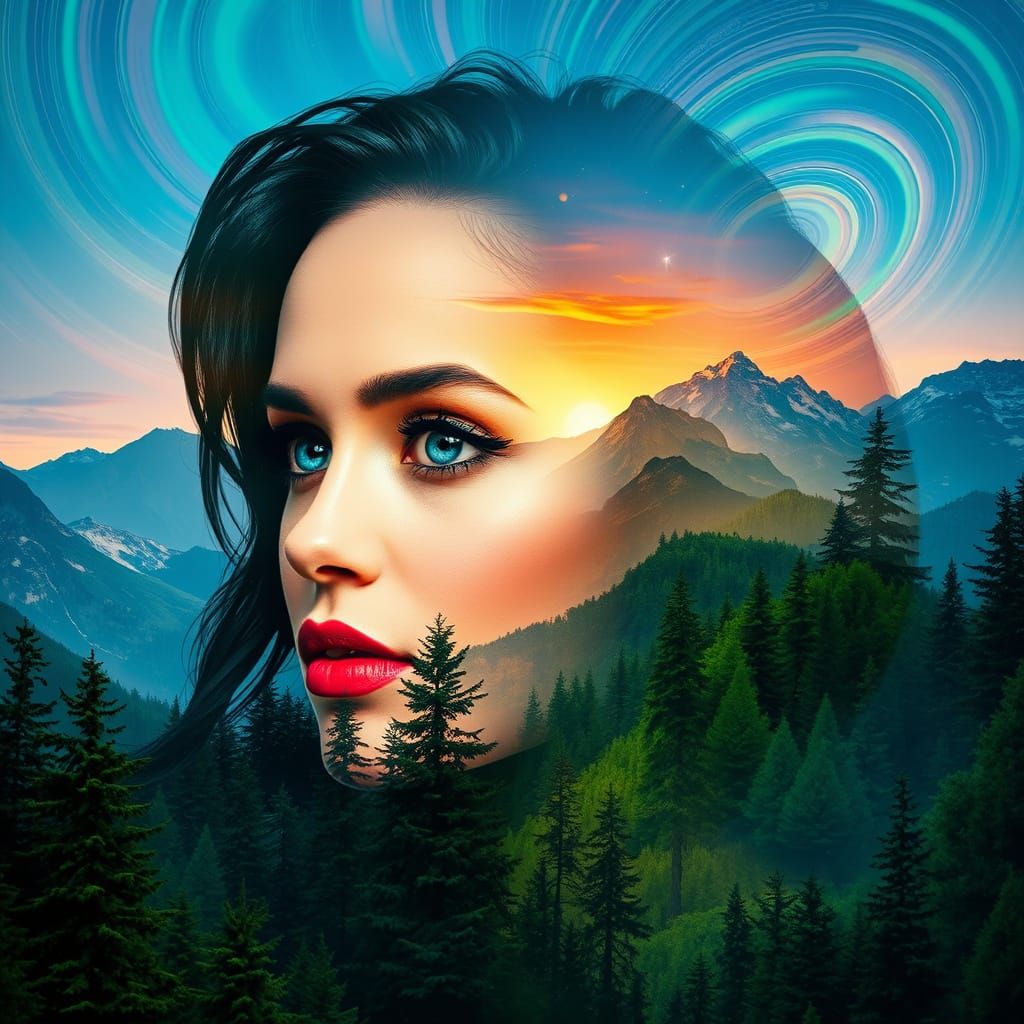 Ethereal Katy Perry Double Exposure