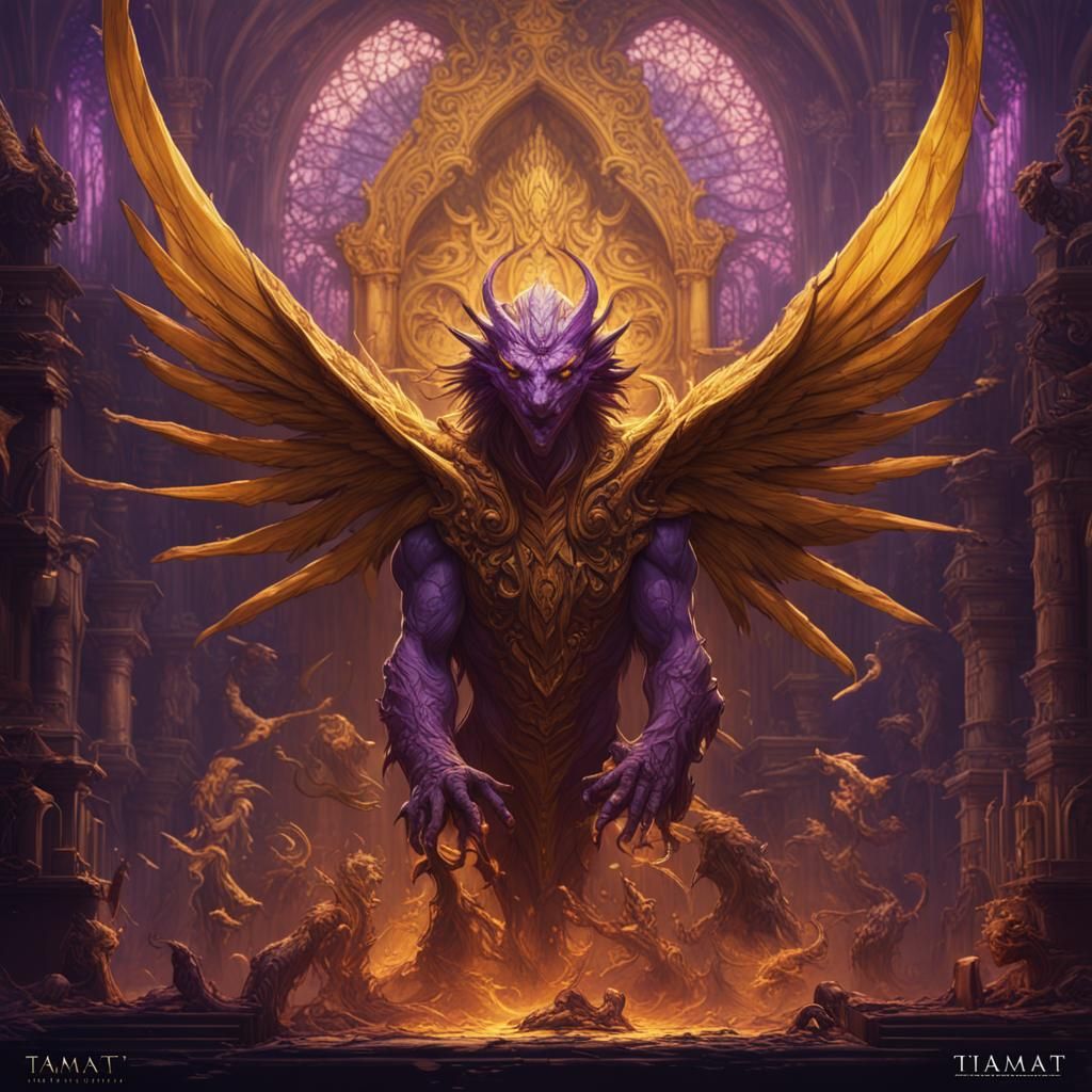 Tiamat in Dark Fantasy Style