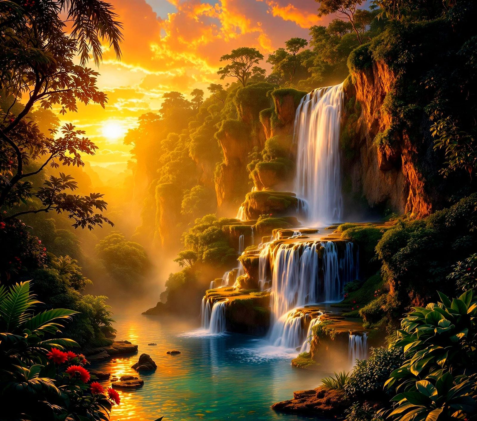 Tropical Paradise Unveiled in Hyperdetailed Splendor