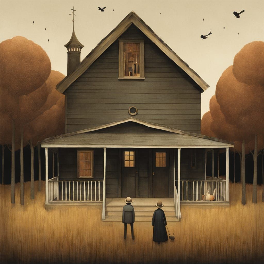 Baroque American Gothic Digital Artwork