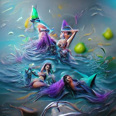 Sea Witches Cocktail Party in Hyperrealism