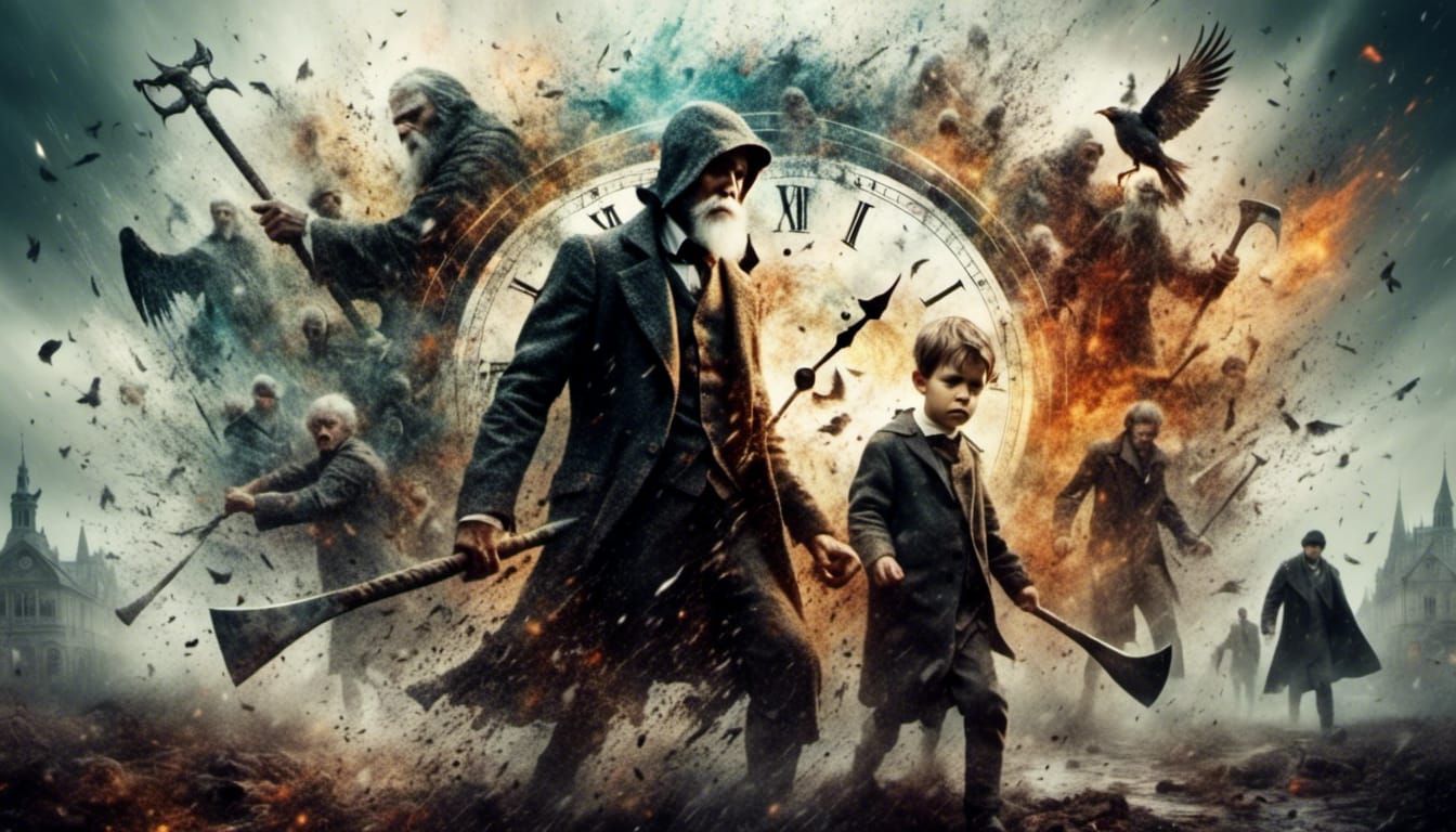 Dramatic Double Exposure: Axe, Time, and Fury