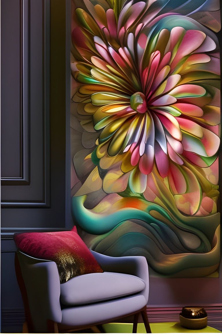 Glass Ceramic Flower Creatures in Hyperdetailed 3D