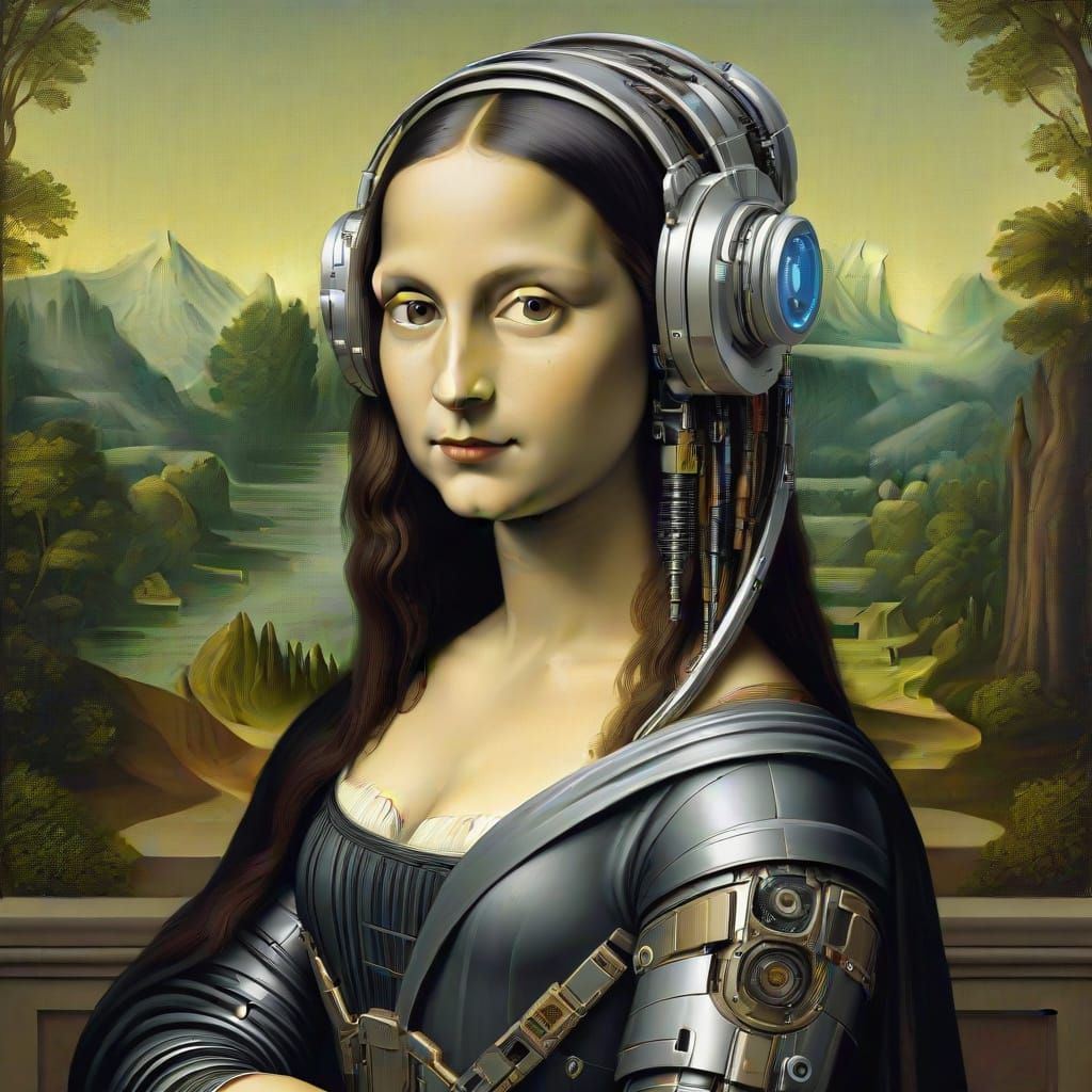 Cyborg Mona Lisa: Digital Art Fusion