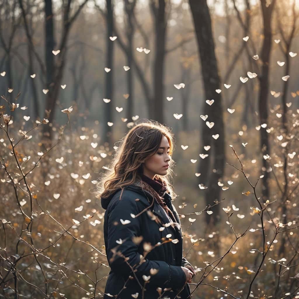 Evocative Photo of Longing with Natural Bokeh