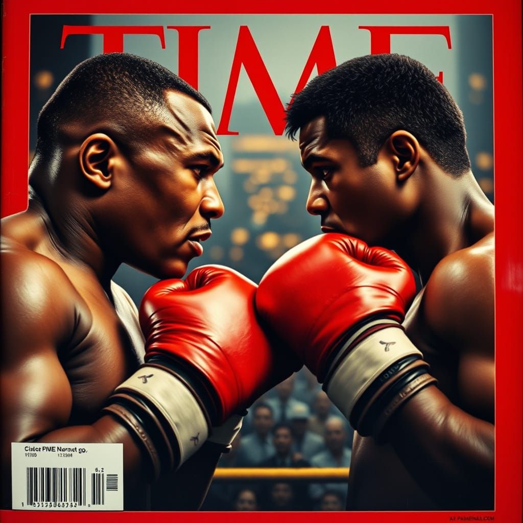 Mike Tyson vs Cassius Clay: Epic Boxing Stare-Down on Time M...
