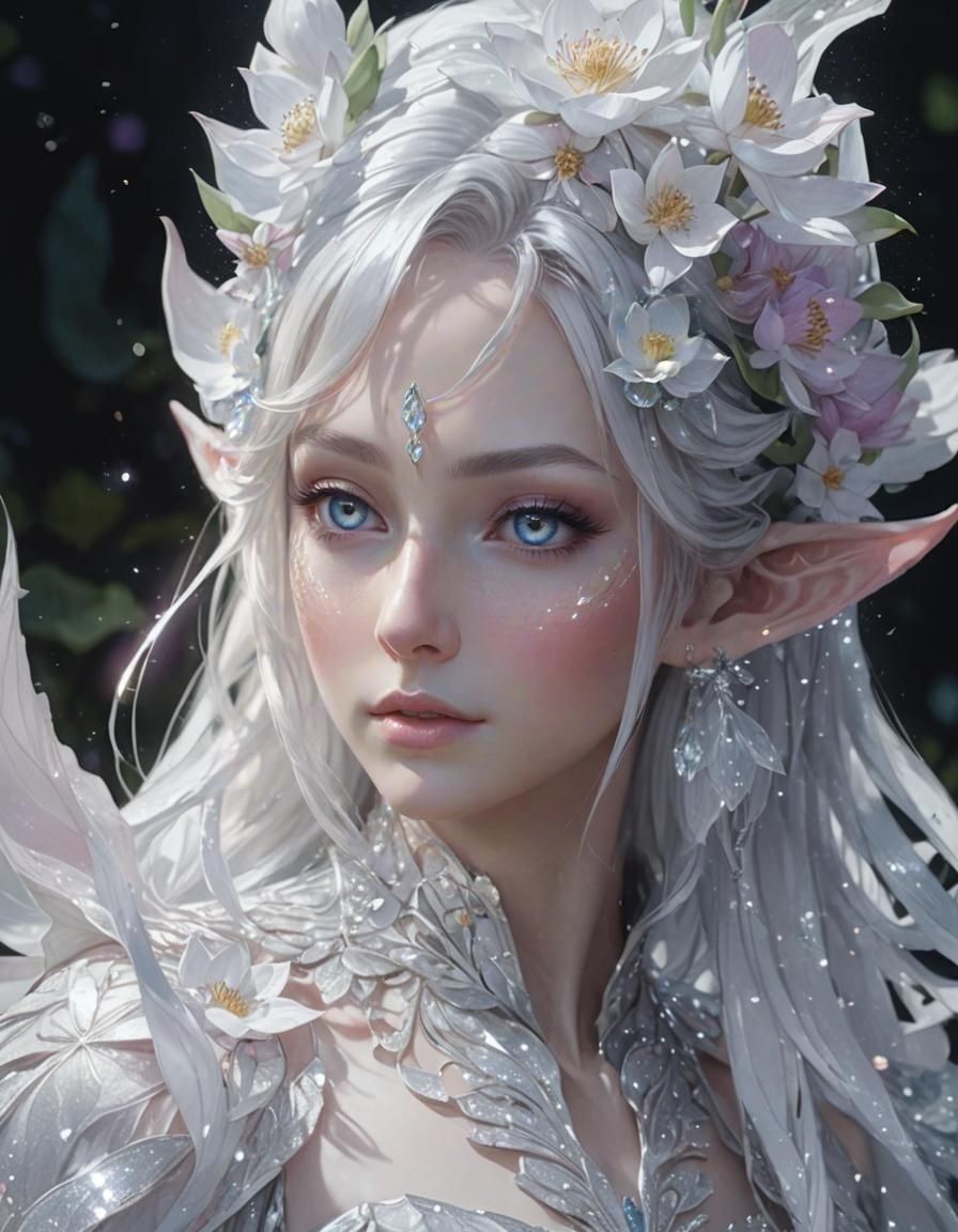 Lotus Goddess in Anime Style