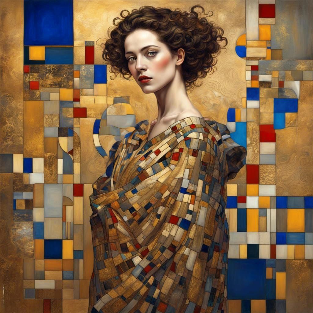 Abstracted Beauty in Art Nouveau Style