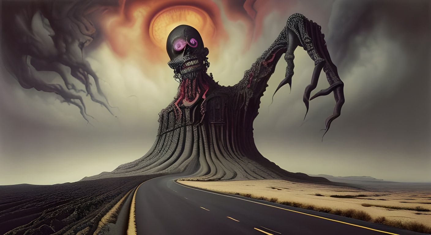 Surreal Road to Hell in Gothic Colors
