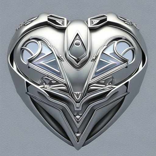 Cybernetic Heart Jewelry in Hyperrealistic 3D