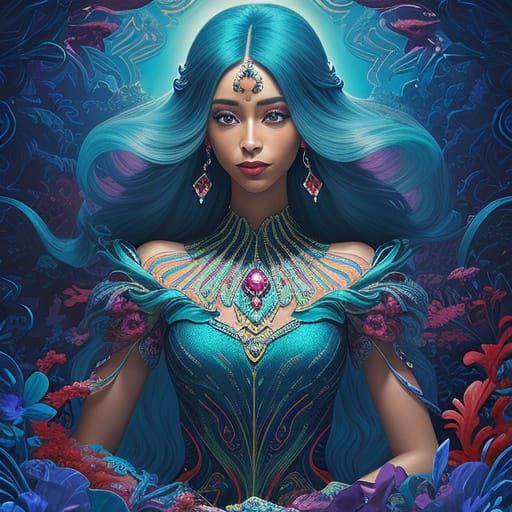 Vibrant Gemstone Garden in Dramatic Lighting