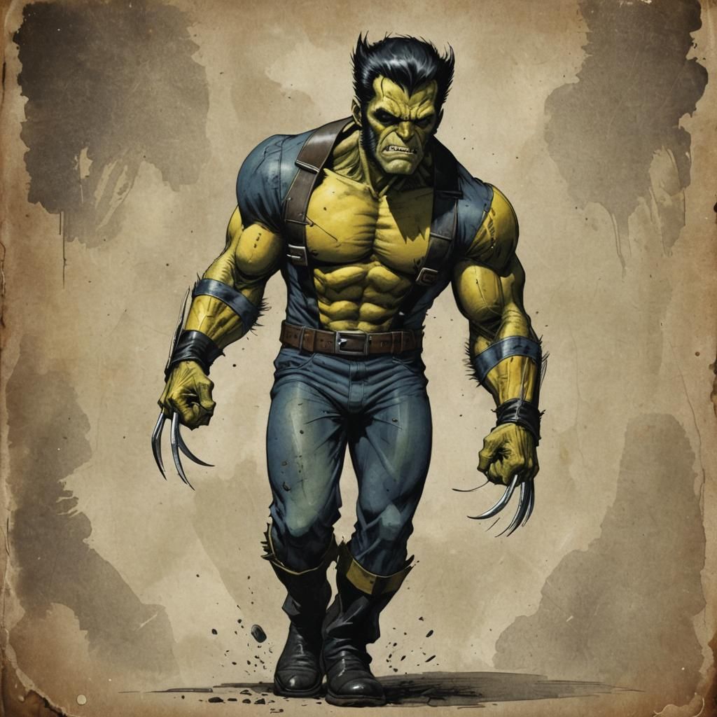 Frankenstein as Wolverine Digital Art