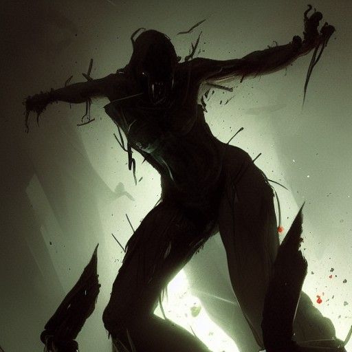 Sinister Deformity in Oil Painting Style