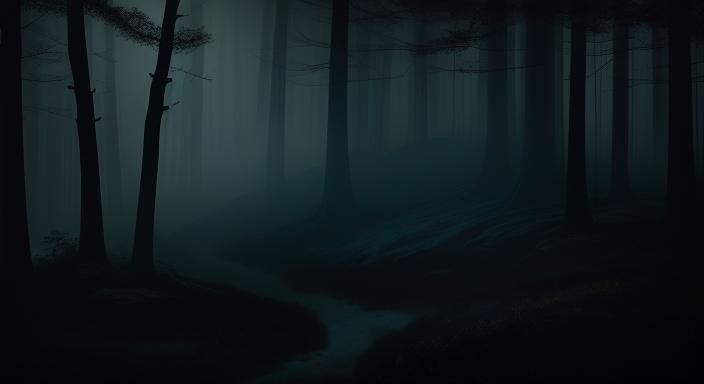 Ethereal Schattenwidder Prowls Dark Forest in Mystic Fantasy...