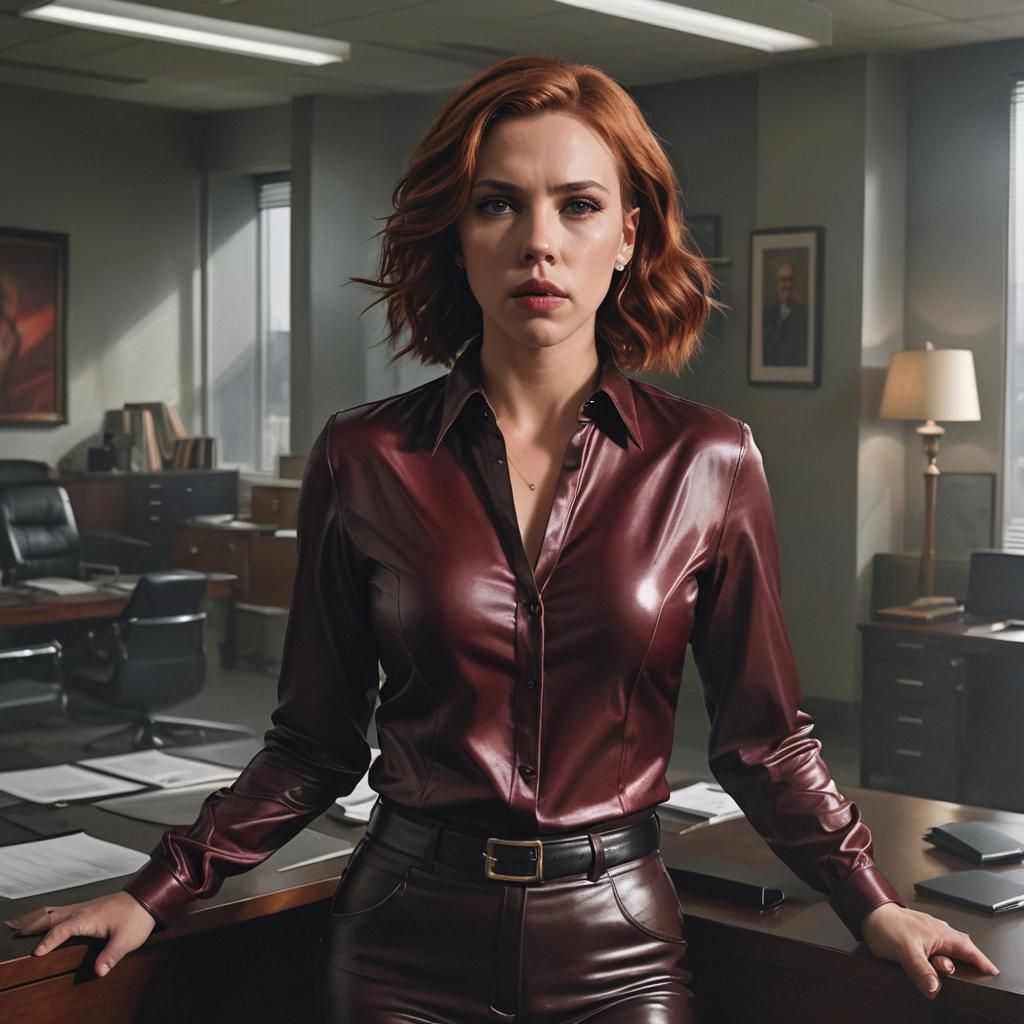 Scarlett Johansson in Dramatic Lighting: Hyperrealistic Port...