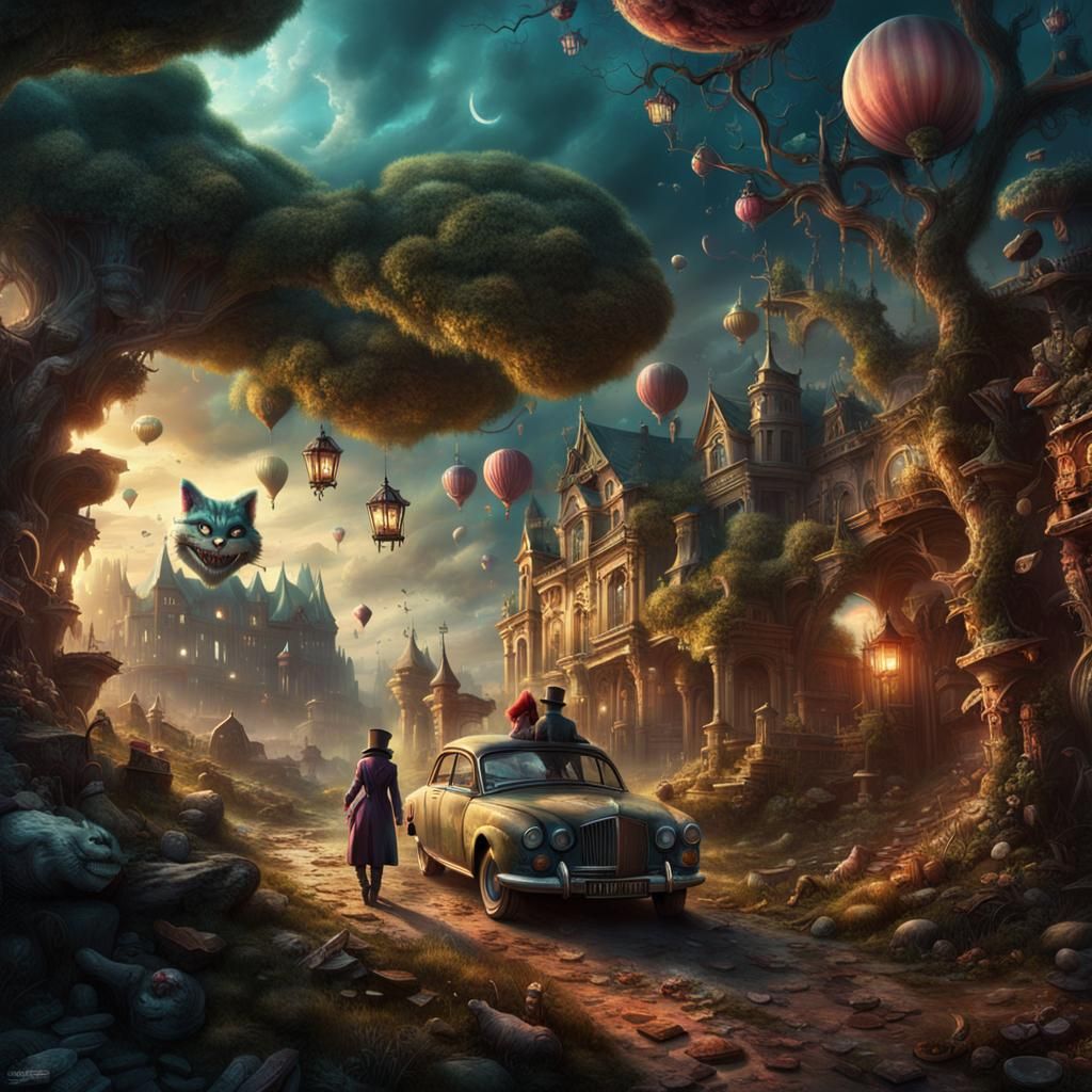 Post-Apocalyptic Wonderland: Alice, Cat, Hatter