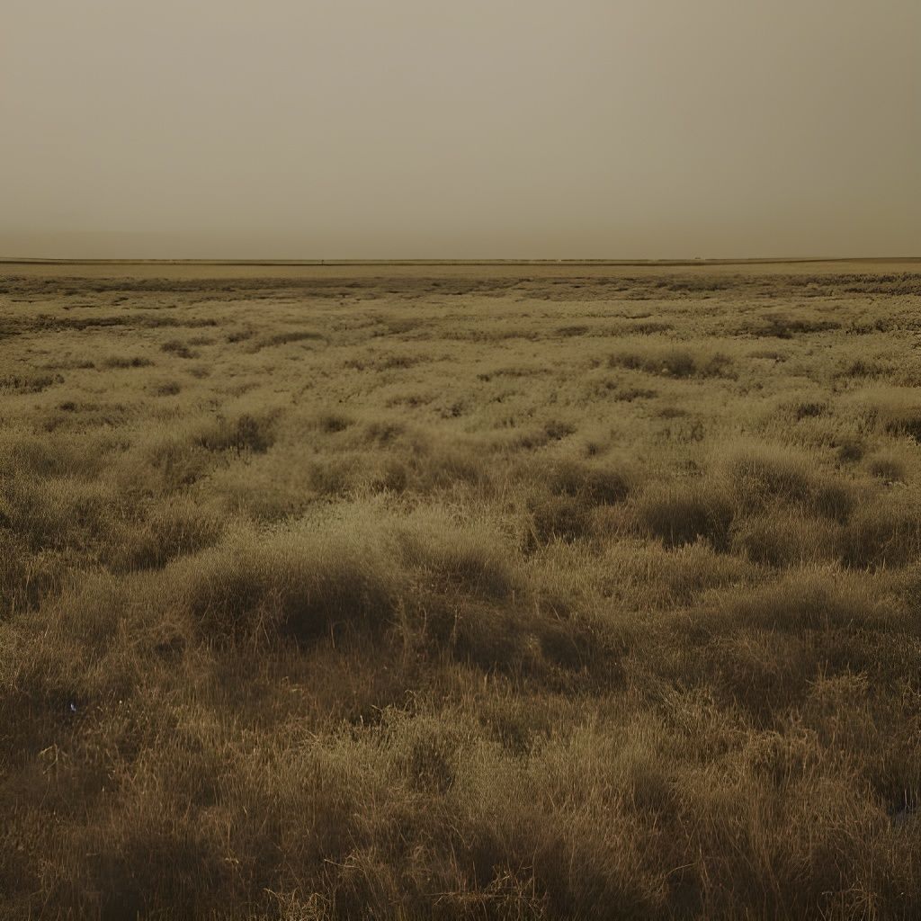 Misty Texas Desert Ranch at Golden Hour