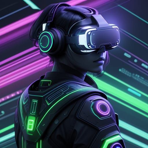 Person Shaping Dreams in Virtual Reality: Sci-Fi Art