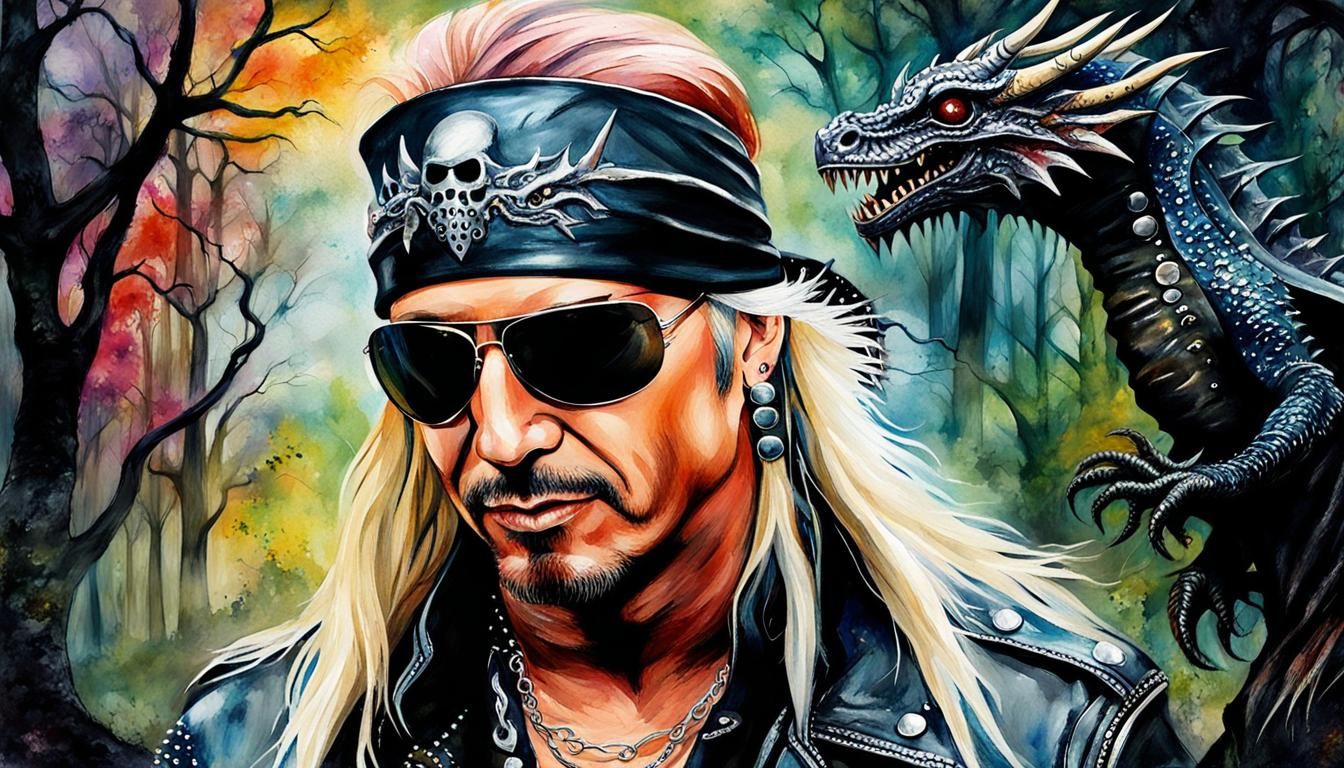 Rock Singer Portrait in Gothic Fantasy Style