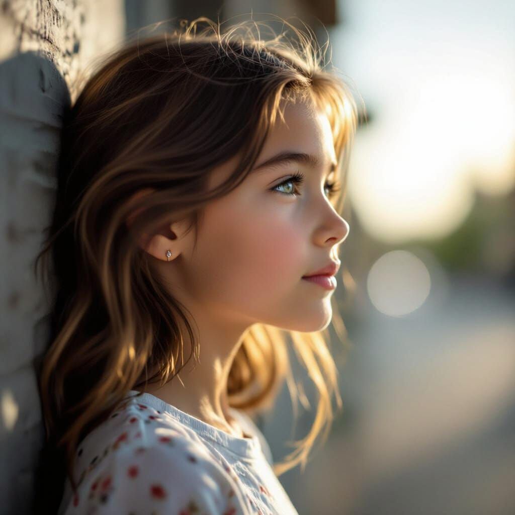 Realistic Photo of American Girl on Cover