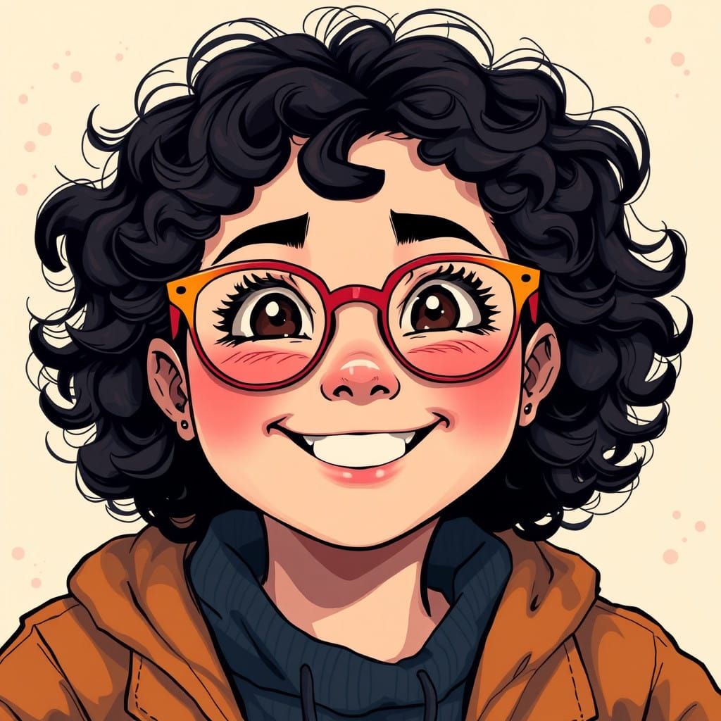 Charming Young Woman with Whimsical Smile