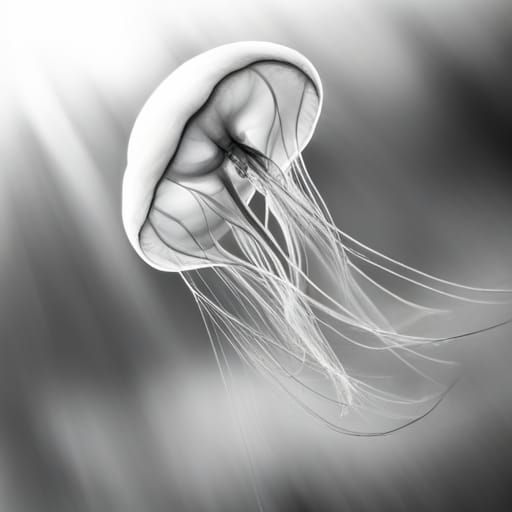 Ethereal Jellyfish in Dark Water