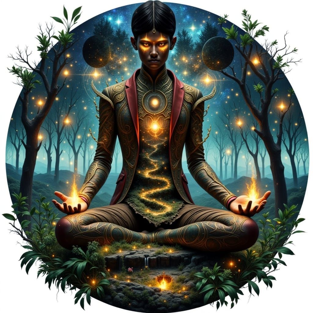Enlightened Celestial Being Radiates Pure Love and Harmony