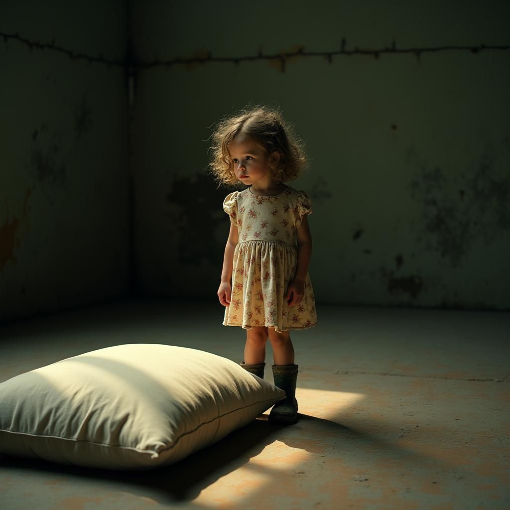 Lonely Girl in Dreamlike Cinematic Lighting