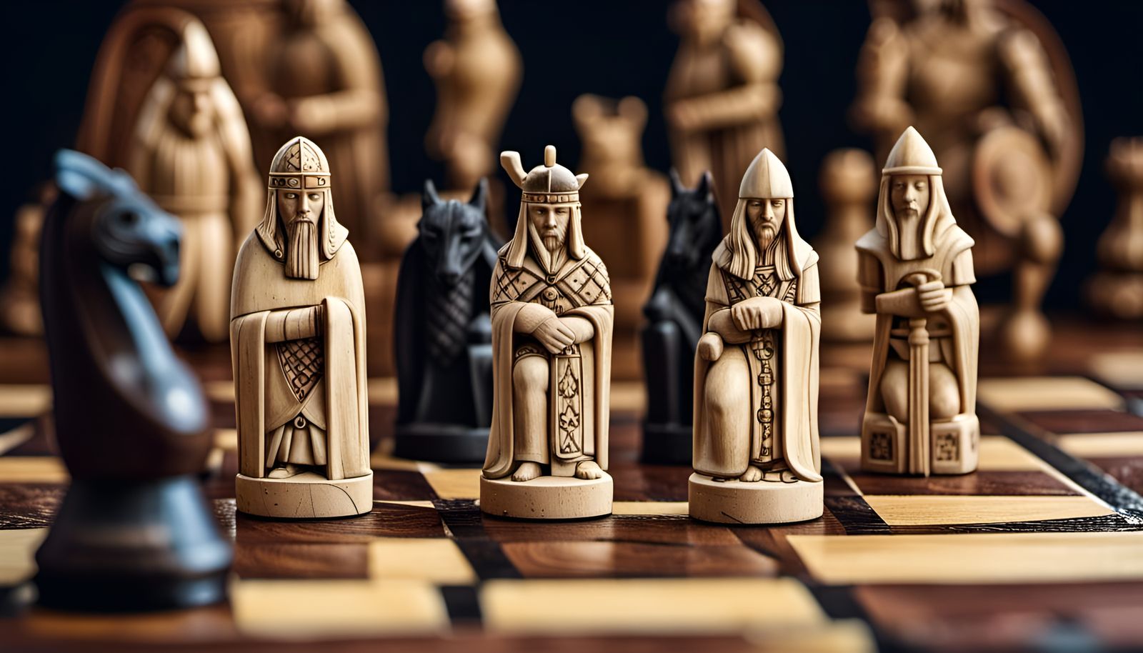Lewis Chess Pieces: Medieval Ivory Figurines