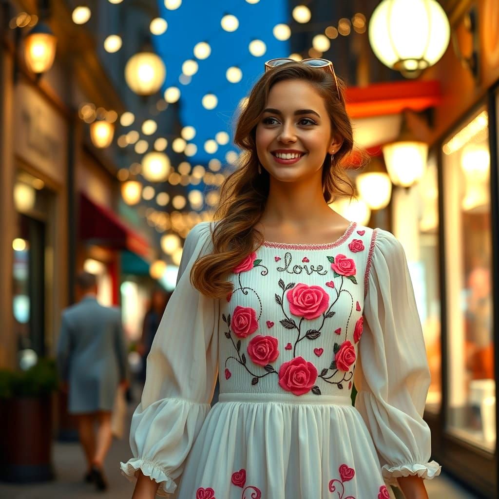 Stunning Handmade Dress in Dreamy Impressionist Style