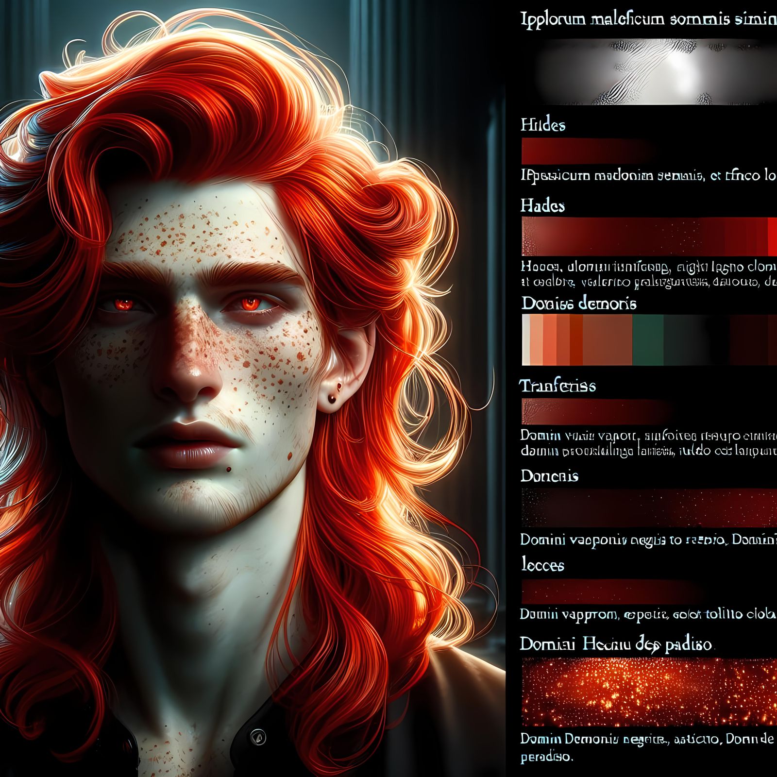Red-Haired Man Portrait with Dynamic Lighting