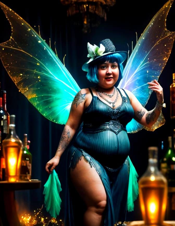 Fairy in Flapper Dress in Fae Speakeasy