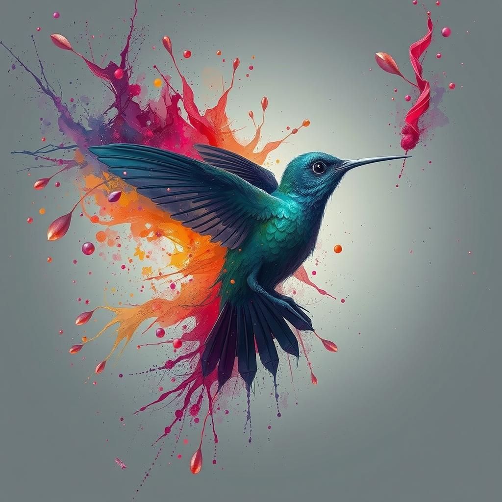 Ethereal Abstract Scene in Surrealist Style