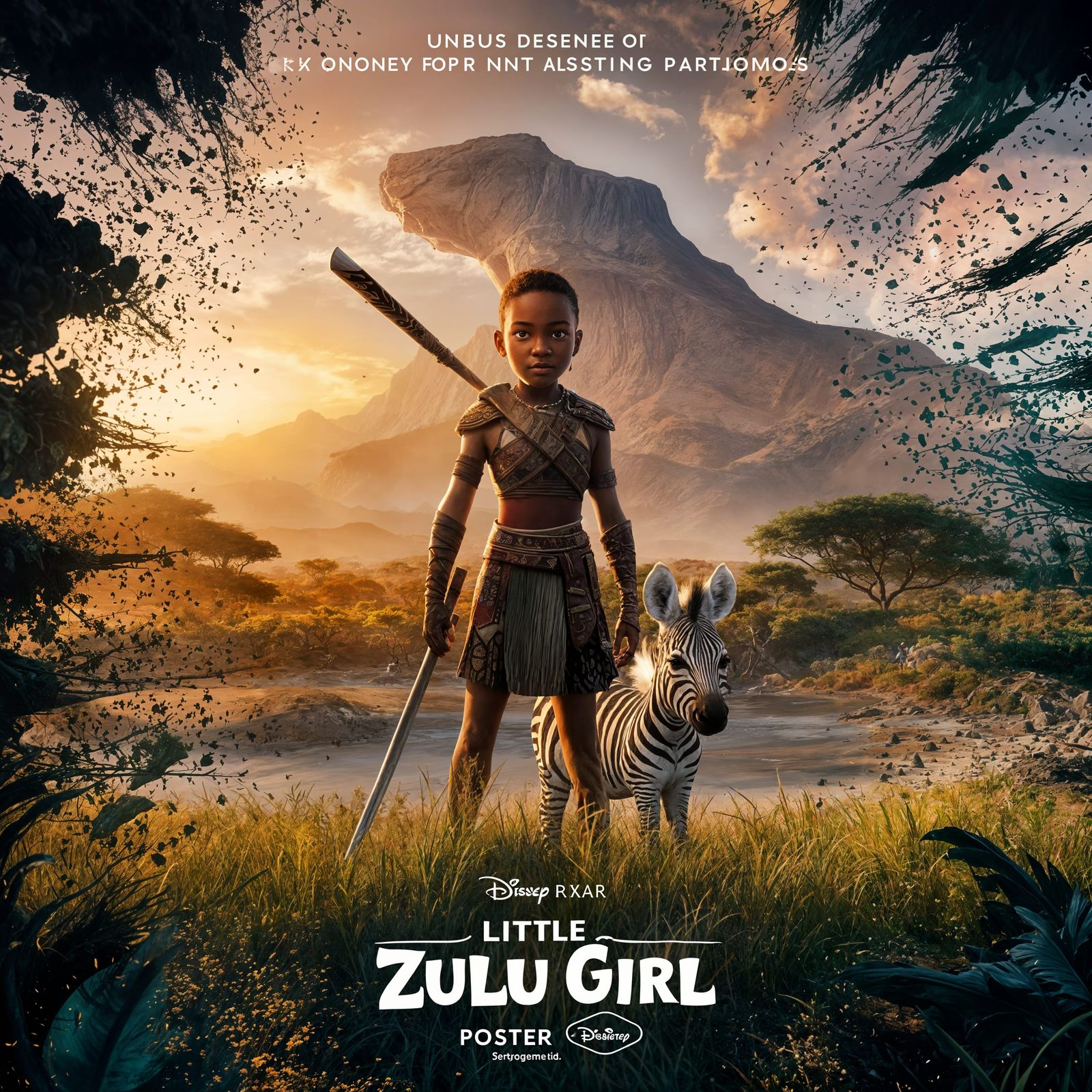 Little Zulu Girl: A Disney Pixar Film Poster