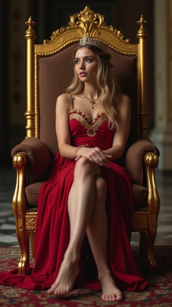 Elegant Roman Empress Portrait in Professional Photography S...